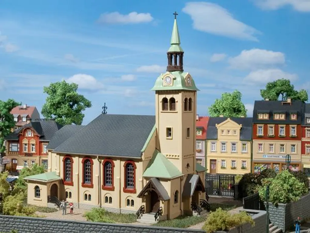 Maquette d'église de village Börnichen Auhagen 12229 Échelle H0 TT