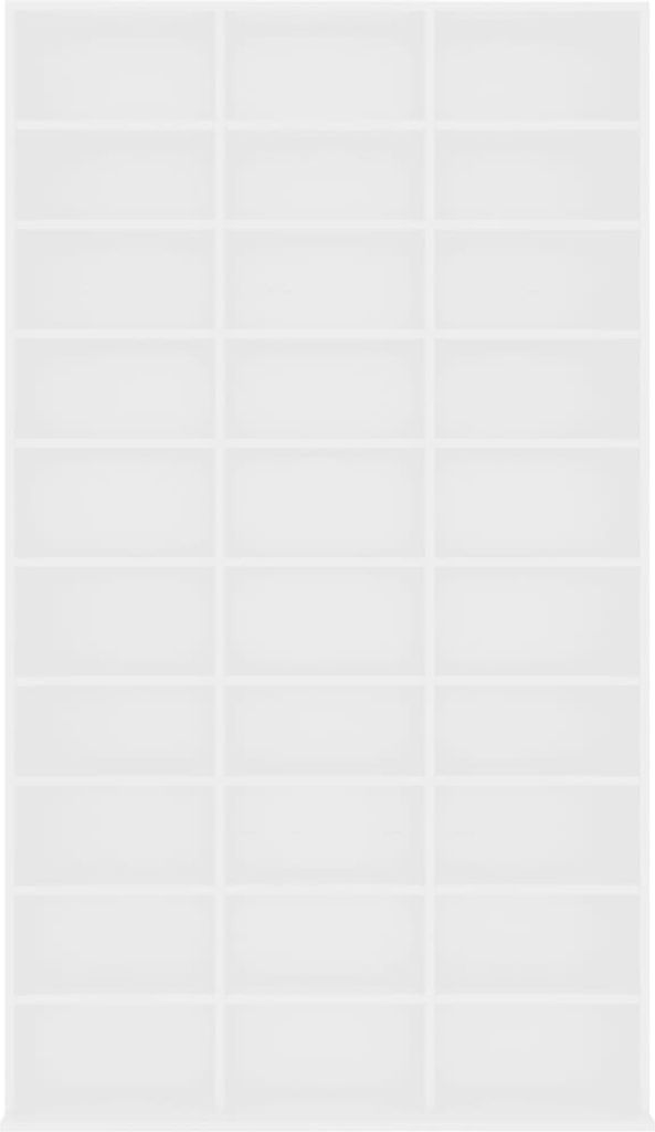 vidaXL Skriňa na CD biela 102x16x177,5 cm Materiál drevo Obrázok produktu 3