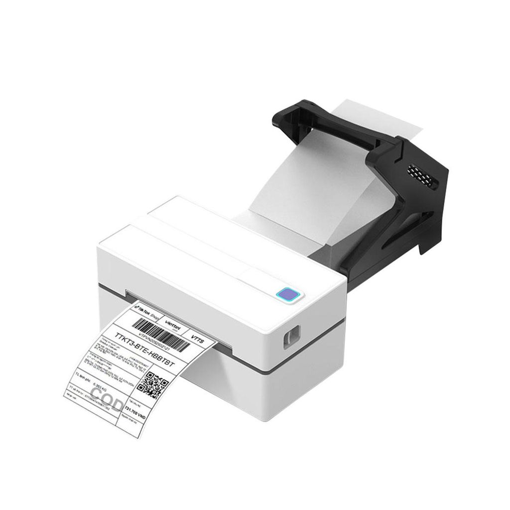 Bluetooth-Thermoetikettendrucker, kabelloser 4x6-Versandetikettendrucker für kleine Unternehmen, kompatibel mit Android iOS und Windows