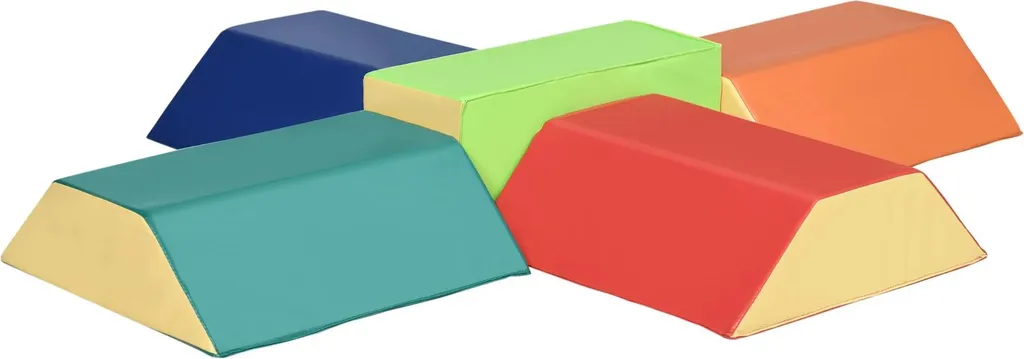 Parcours de gym pour enfant en mousse - Jeu de 5 blocs 12 à 36 mois