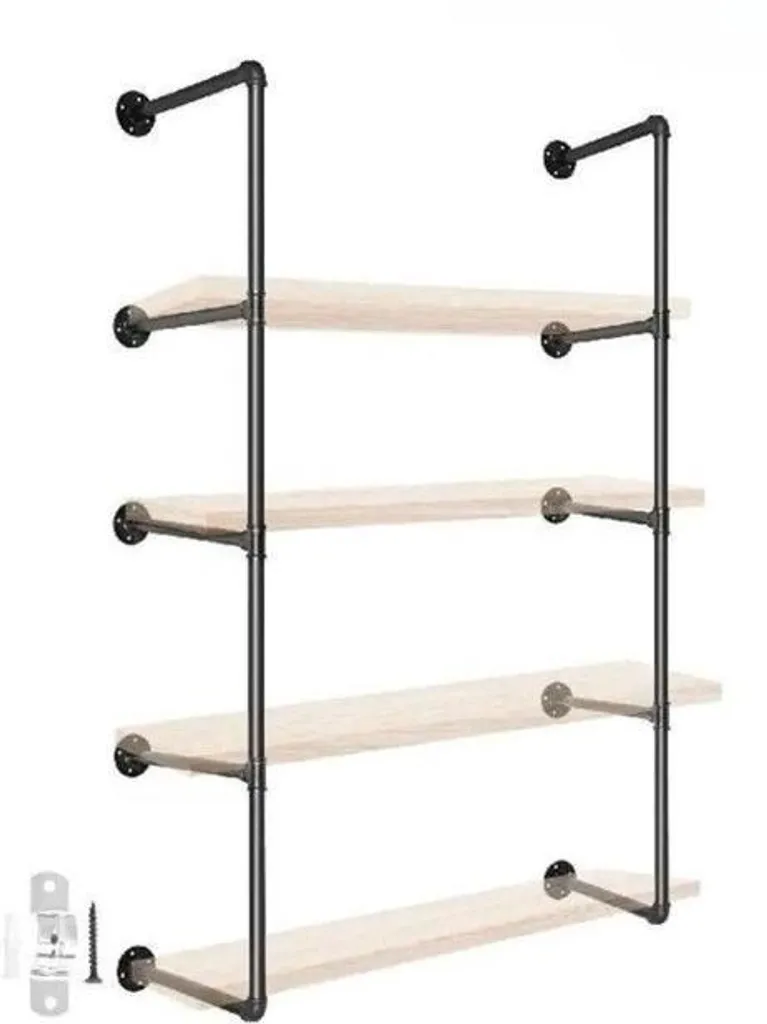 Étagère murale compacte 34 cm à 4 tiroirs - Panneau robuste et design Slim