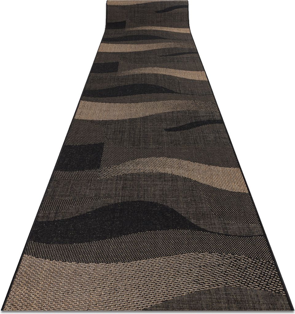 Läufer SIZAL FLOORLUX Modell 20212 black / coffe 100 cm beige 100x600 cm