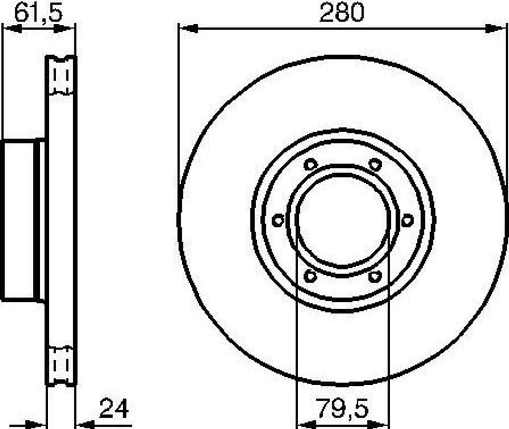 BOSCH 0 986 478 745 Bremsscheibe OE 9160398 kompatibel mit Movano, Master