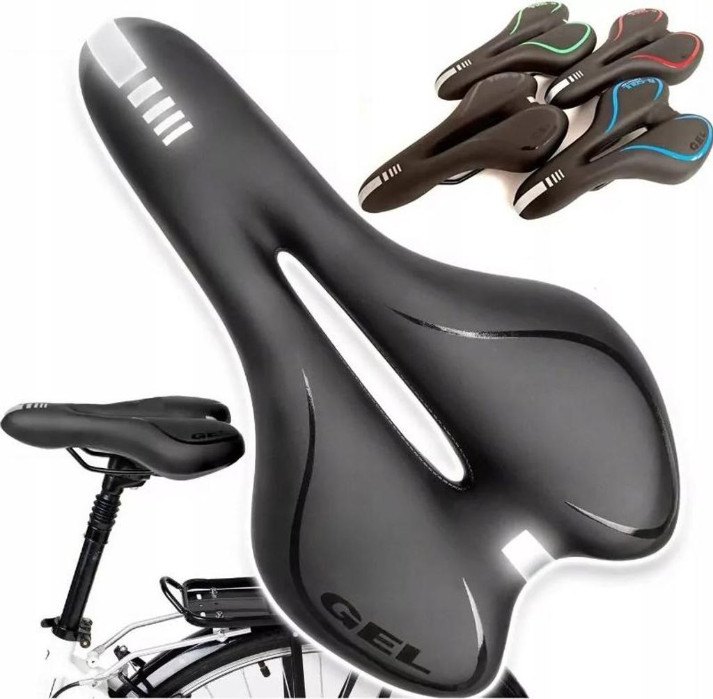 Gel-Fahrradsattel, Sport-Sattel, bequem, weich, breit, Airflow