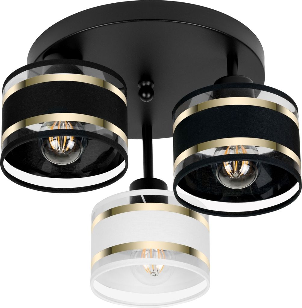 Schwarze Deckenlampe schwarz/weiß TI-3030SC-SCWESC Deckenleuchte
