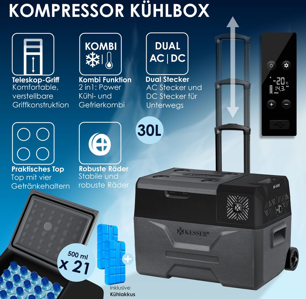 KESSER® Kompressor Kühlbox elektrisch Kaufland.de