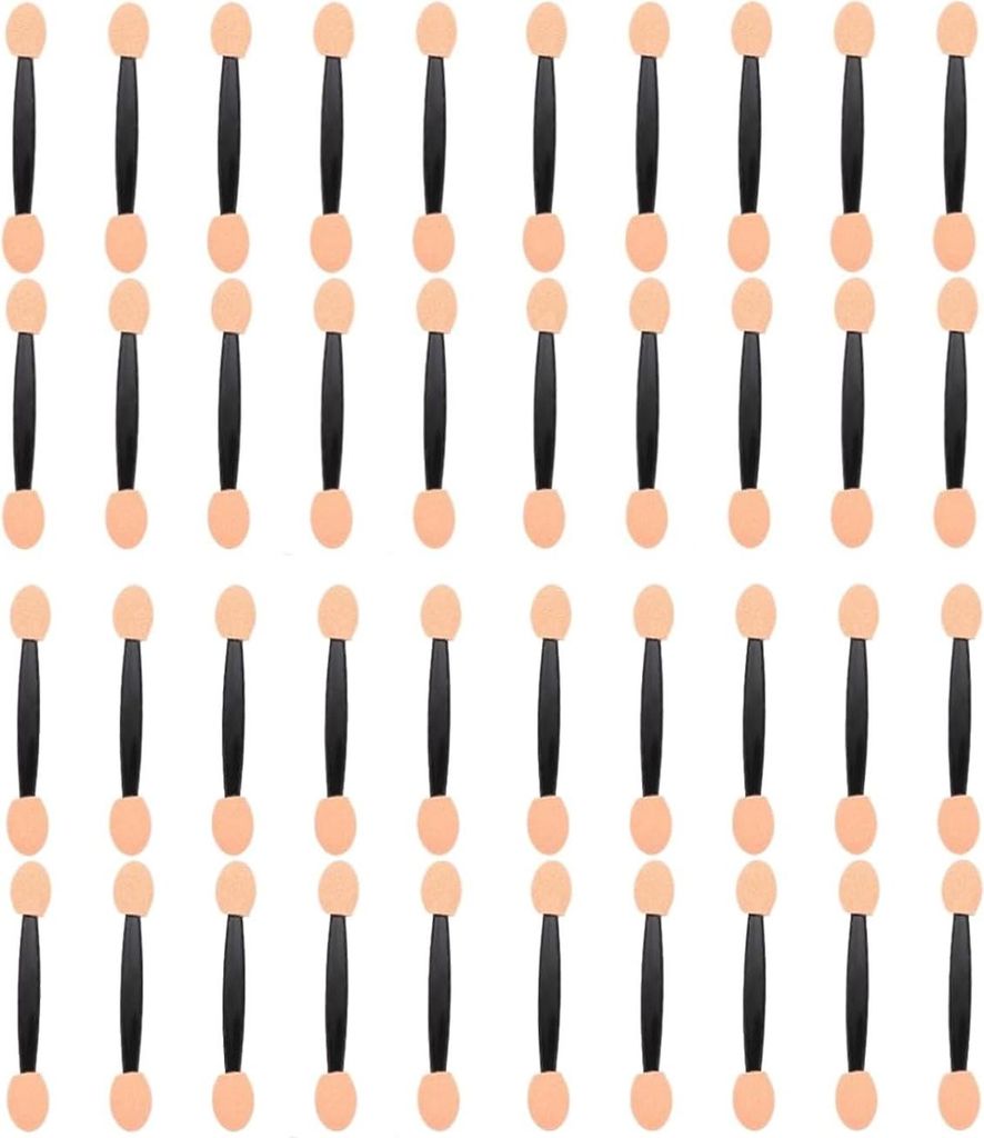 60 Stück Lidschatten-Applikator, Einweg, Make-up, Lidschatten-Pinsel, doppelseitig, Schwamm, Applikator für Frauen und Mädchen, 6.2cm