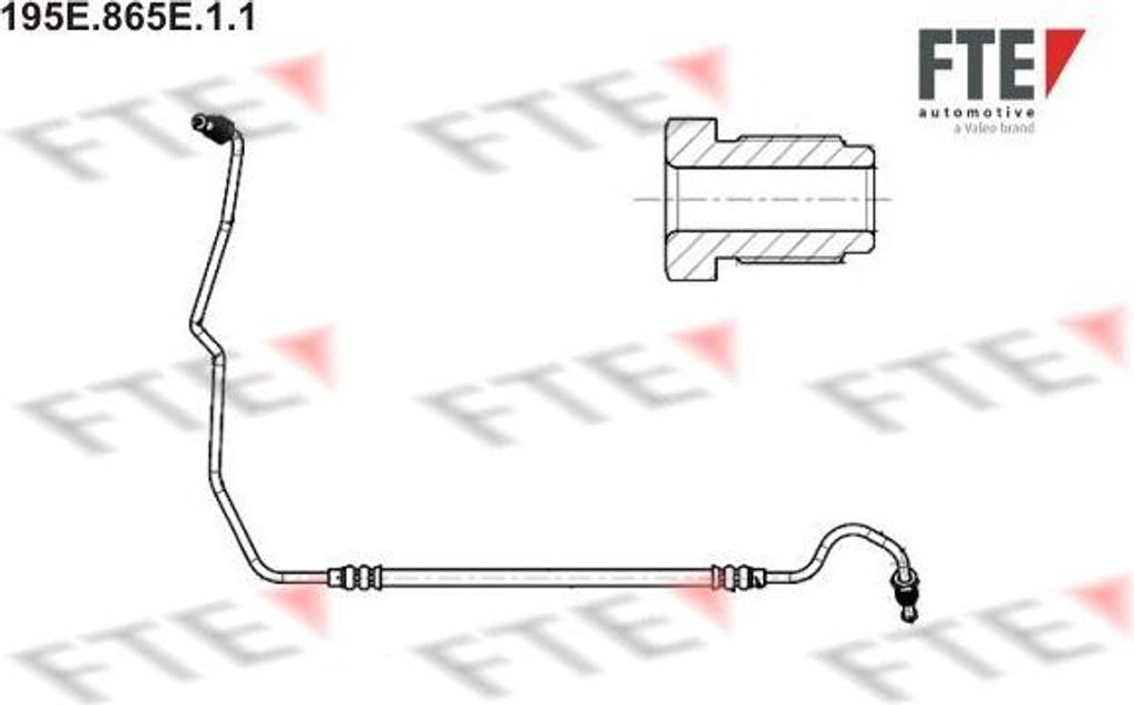 FTE 9240366 Bremsschlauch OE 463160004R kompatibel mit Scenic, Megane
