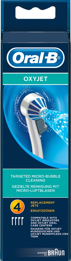 Oral-B OxyJet Lot de 4 canules de rechange pour hydropulseur dentaire - 13