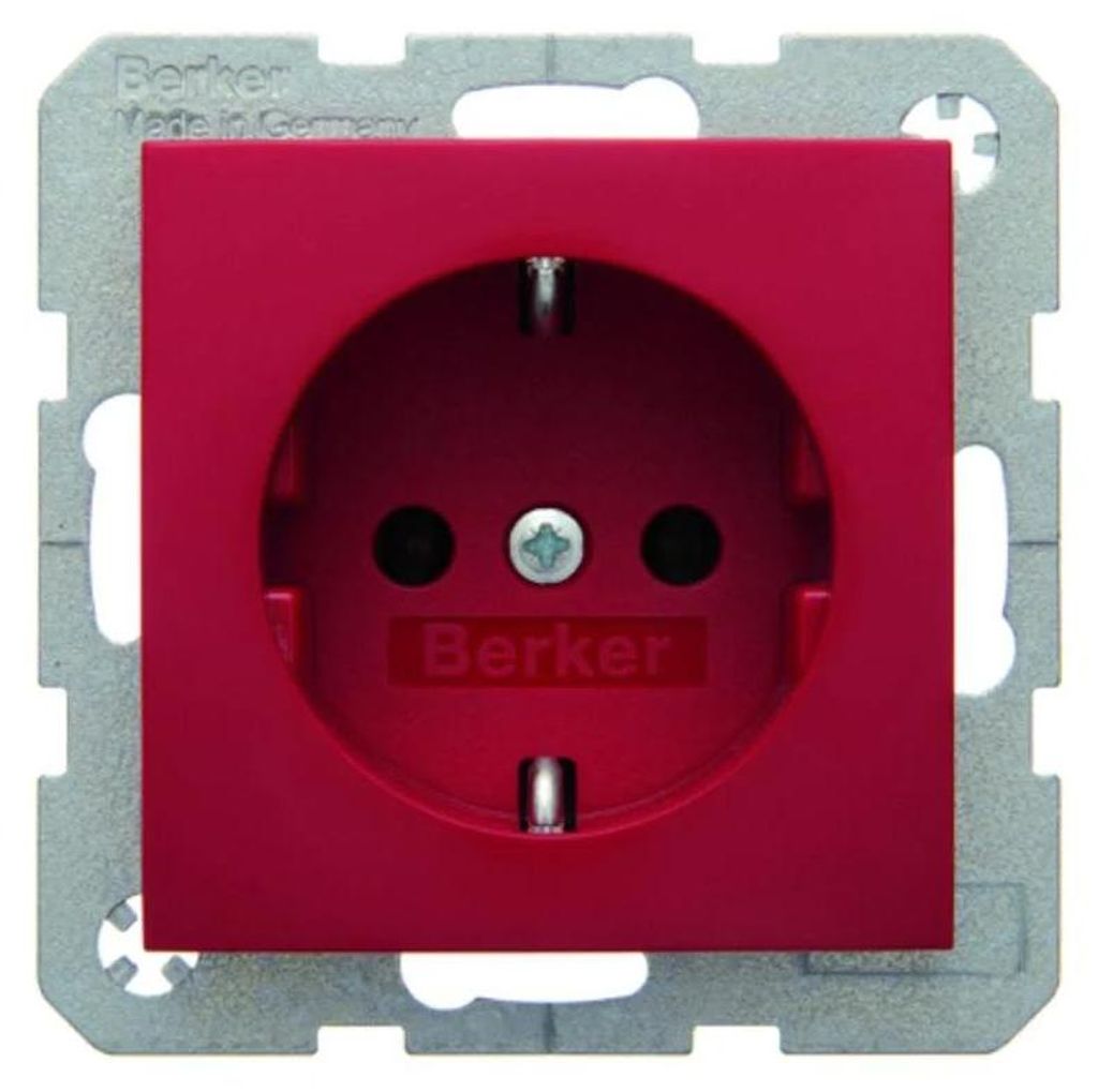 Berker Hager 47438912 - Typ F - Rot - Duroplast - Kunststoff - 250 V - 16 A - 50 - 60