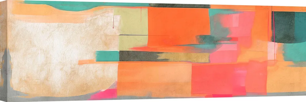 Habillez vos grands murs : toile abstraite Sun Taylor chic 120x40 cm