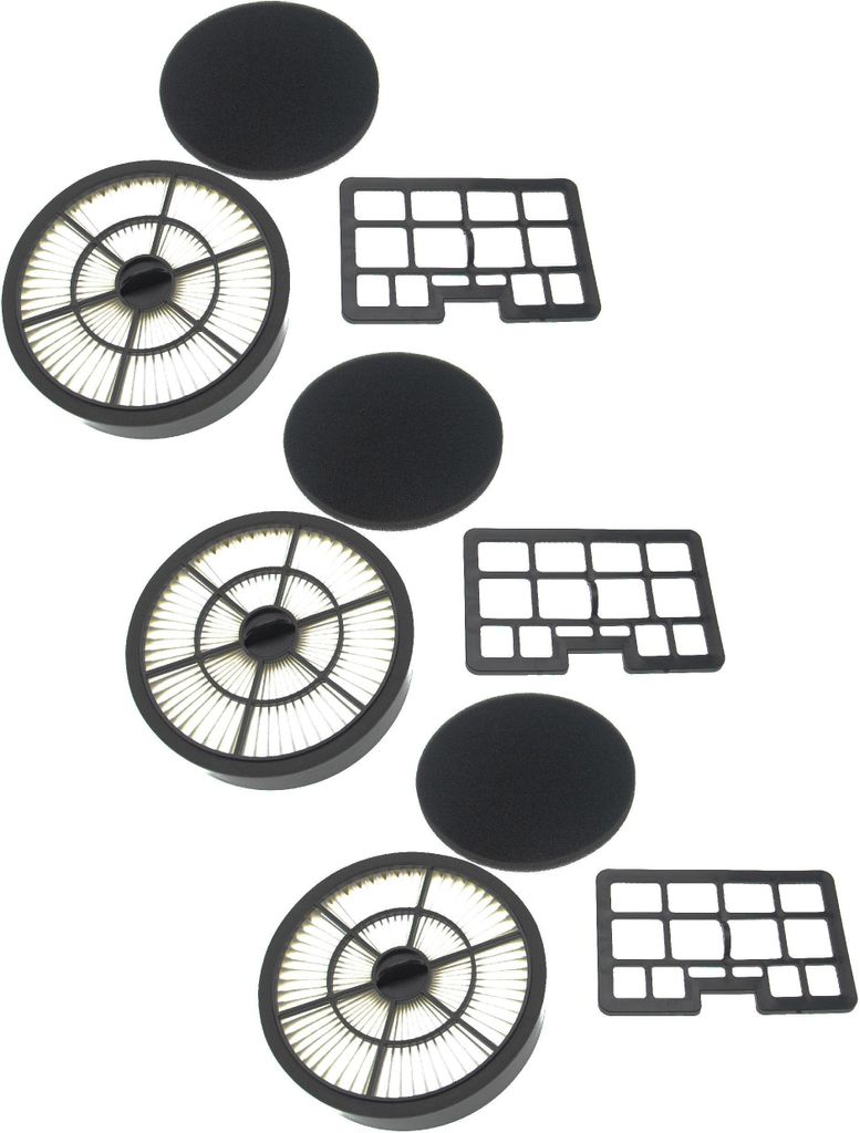 vhbw 3x Abluft-Filter, 3x Kombi-HEPA+Schaum-Filter kompatibel mit Hanseatic VC-T4020E-1, VC-T4020, VC-T4020ES17, VC-T4020ES-2 Staubsauger