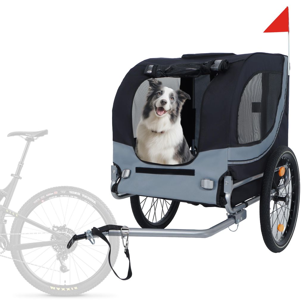 Hondenfietskar tot 40 kg - Opvouwbaar - Incl. Regenscherm - Productafbeelding 