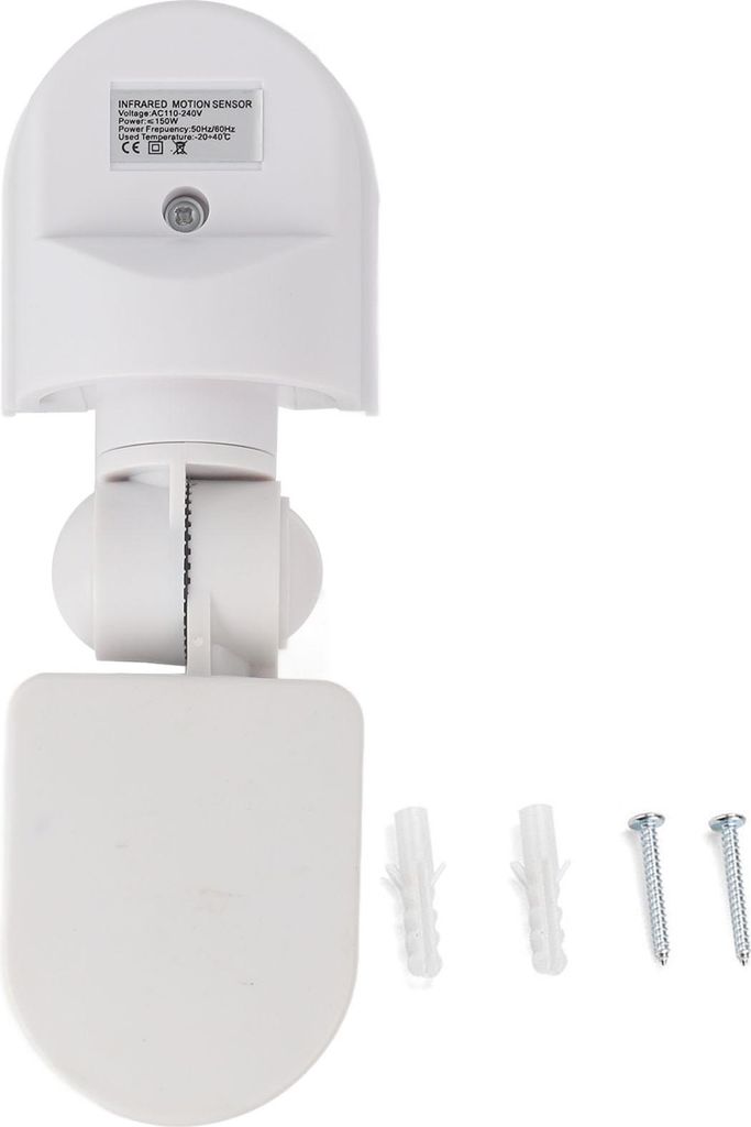 110V-240V Einstellbare PIR Körper Bewegung Infrarot-Sensor-Detektor-Lampe-Schalter (weiß)