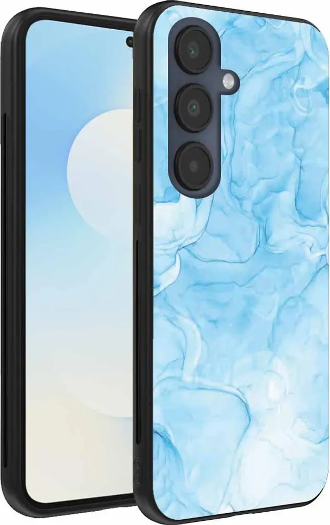 Custodia Slim Marmo Azzurro Samsung S25 FE - Design Smartphonica TPU