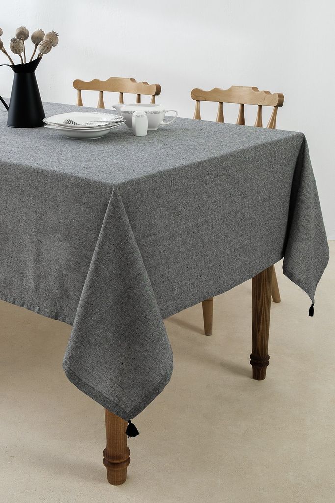 Hermia Concept, Selendi - Black, Strandtuch, Schwarz, 65 % BAUMWOLLE / 35 % POLYESTER, 150 x 220 cm