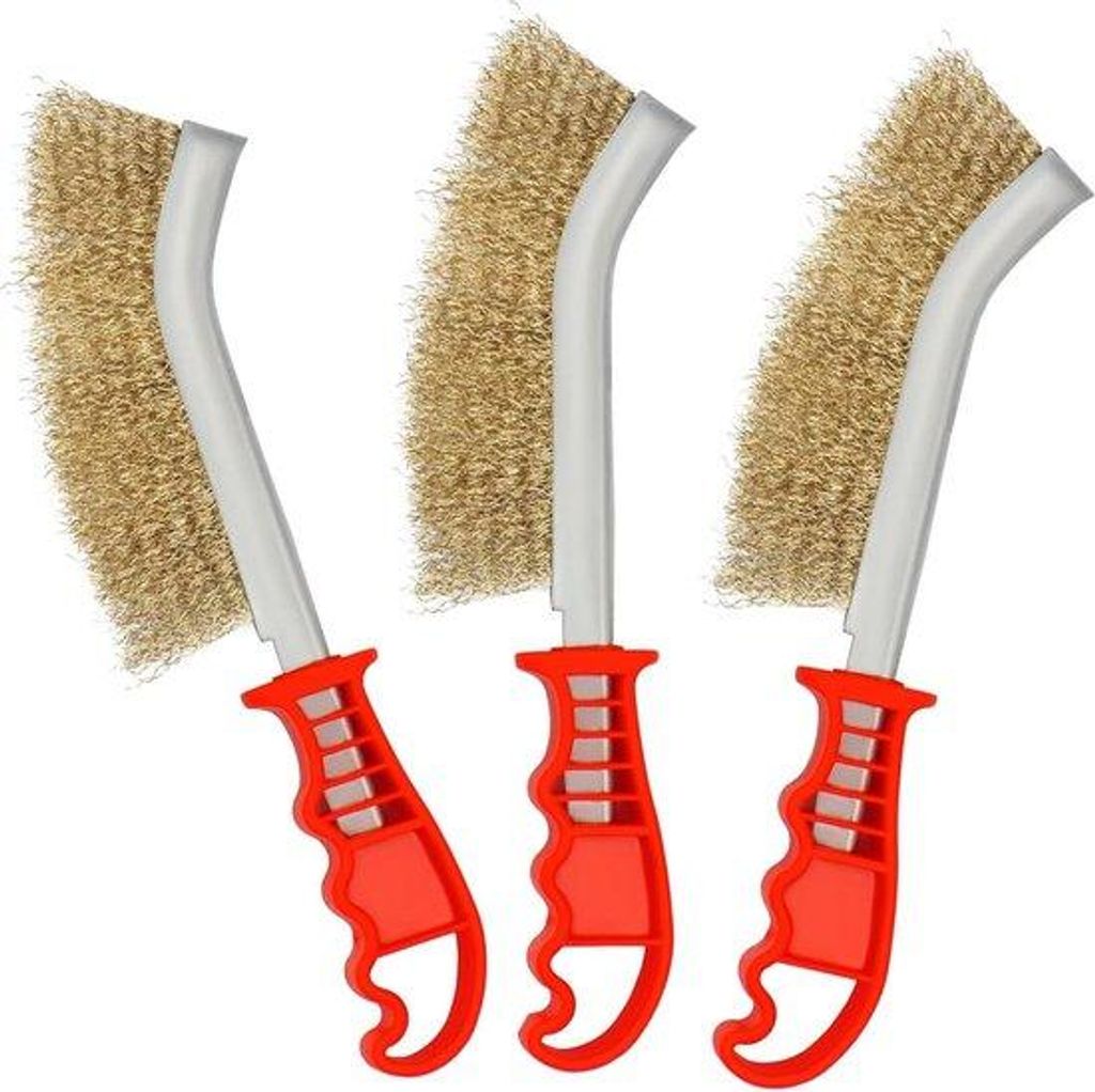 Draadborstel Set 3teilig 125mm Komfortgriff Lack und Rostreinigung