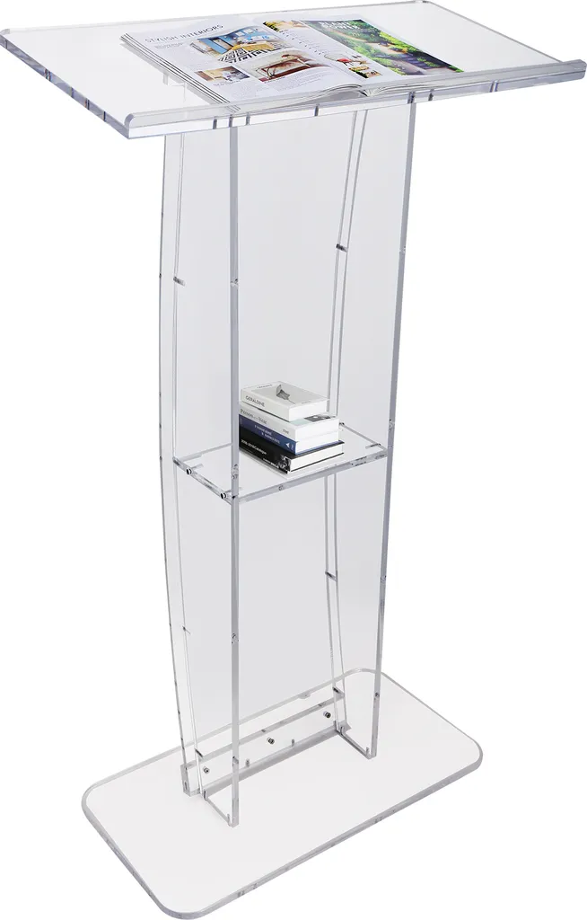 Podium Acrylique Robuste Charge 15 kg avec Compartiment de Rangement