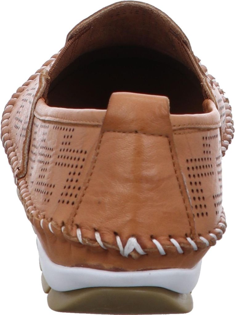 Gemini Damen Slipper Leder Mokassin mit Lochmuster und Wechselsohle 382647-01, Größe:37 EU, Farbe:Braun