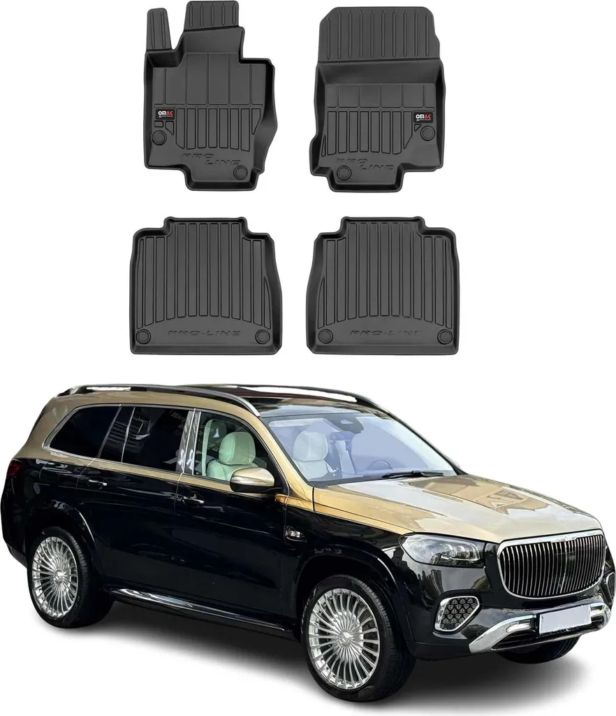 Tappetini Mercedes GLS X167 2020-2024 Gomma TPE Su Misura Set 4 pz