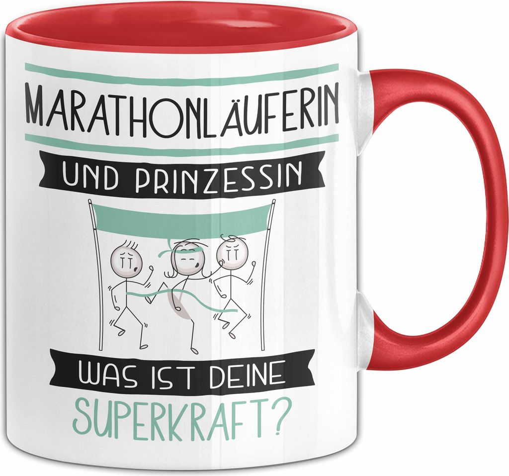 Marathonläuferin Und Prinzessin Tasse Geschenk Für Eine Produktbild 