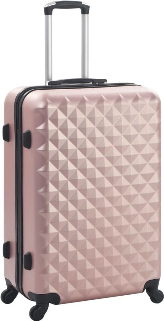 vidaXL Ensemble de trolleys à coque dure 3 pcs. Or rose ABS Image du produit 