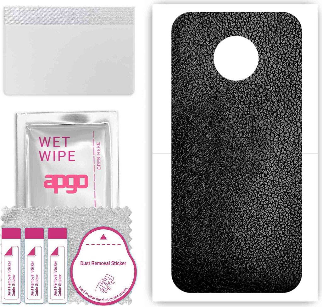 apgo Rückseite Schutzfolie, Skin, kompatibel mit Motorola Moto G6, Hinten Displayschutzfolie aus Vinylfolie, kratzfest, einfache Montage - Schwarz...