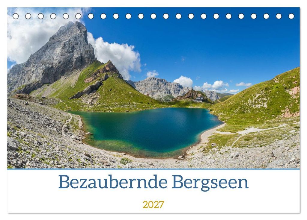 Bezaubernde Bergseen (Tischkalender 2027 DIN A5 quer), CALVENDO Monatskalender