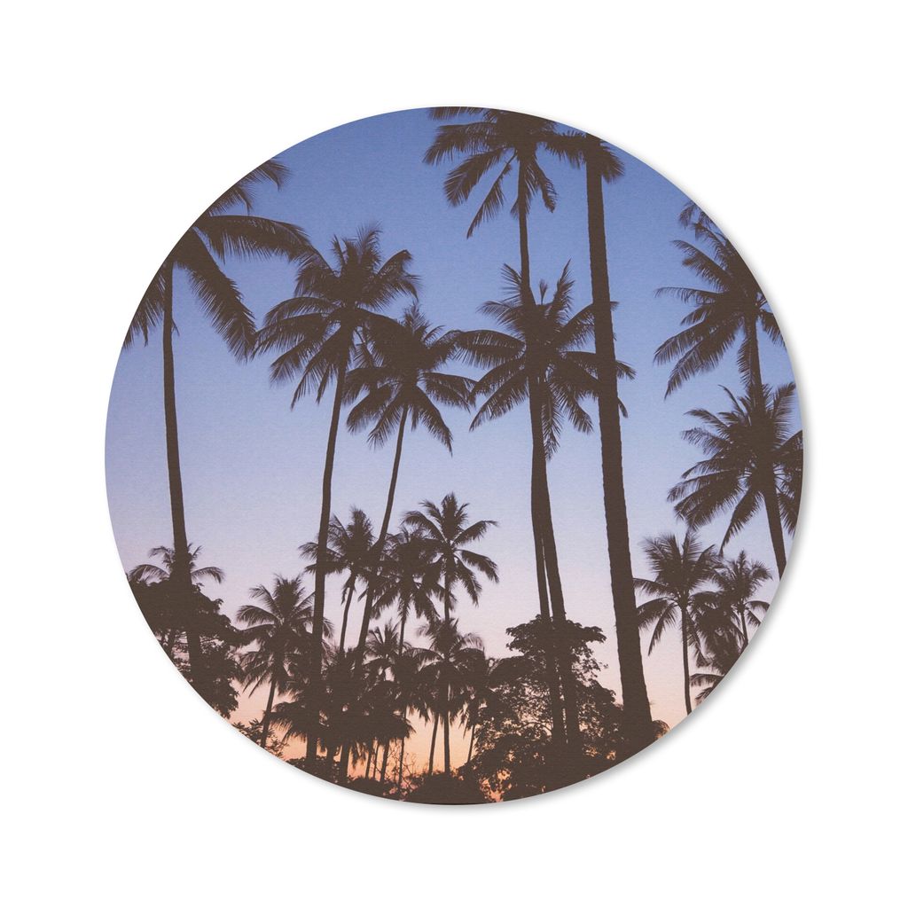 MuchoWow Mauspad Mousepad Palme - Tropisch - Sommer - Himmel 40x40 cm - Mousepads - Maus Mat - Pad - Mausunterlage - Schreibtisch Accessoires