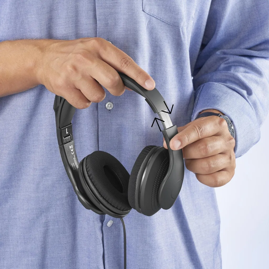 Casque idéal pour télétravail et visioconférence Hama HS-USB300 V2 USB noir - 6