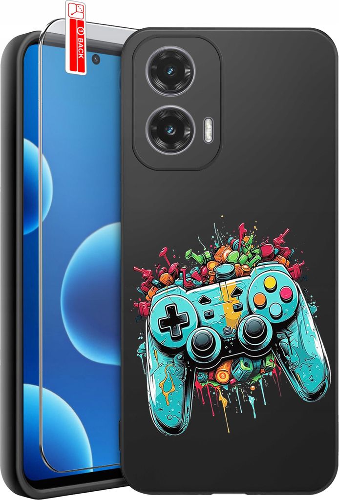 Hülle für Motorola Moto G45 5G | Designs | Mattes Silikon-Case + 9H-Glas