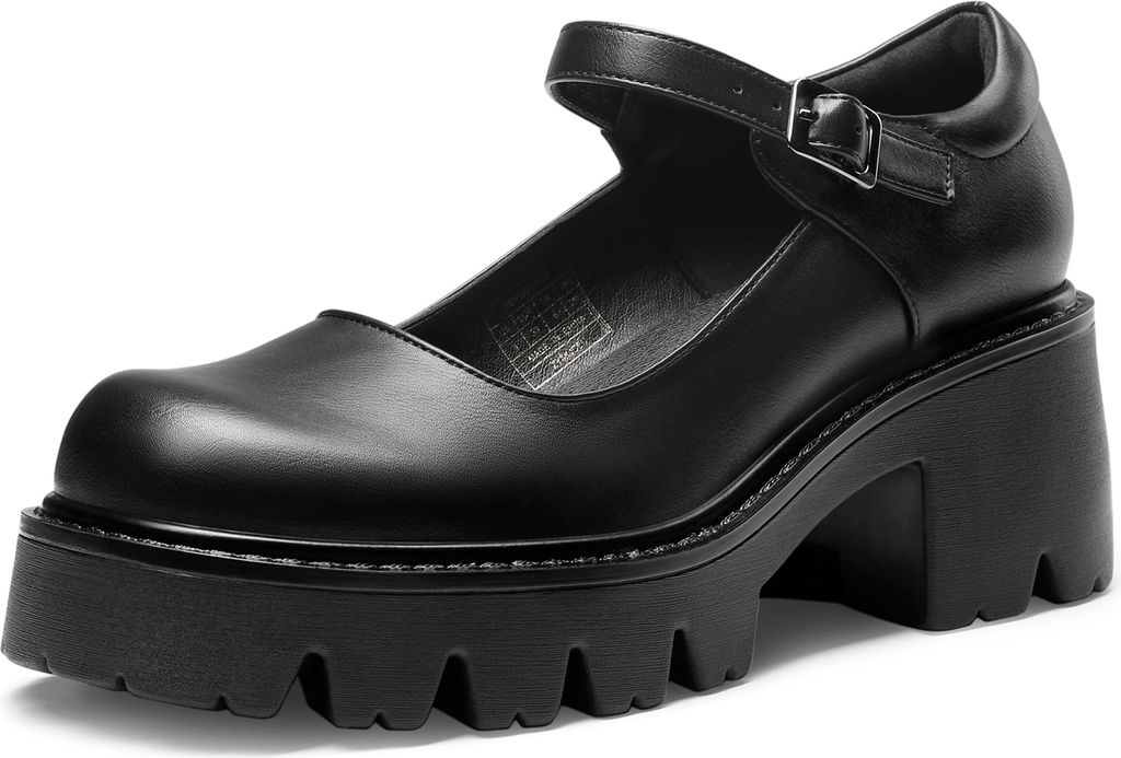 DREAM PAIRS Frauen Chunky Plattform Mary Janes Schuhe Produktbild 