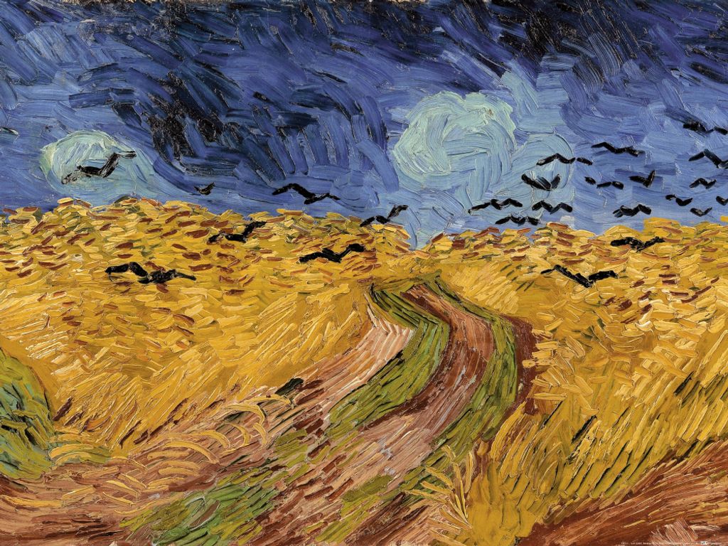 Vincent Van Gogh Kunstdruck Bild - Weizenfeld Mit Raben, 1890 (60 x 80 cm)