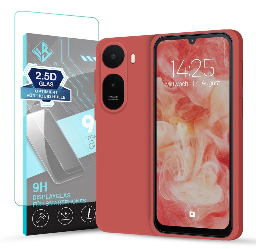 Hülle für Xiaomi Redmi A7 Pro mit 9H Displayglas Produktbild 