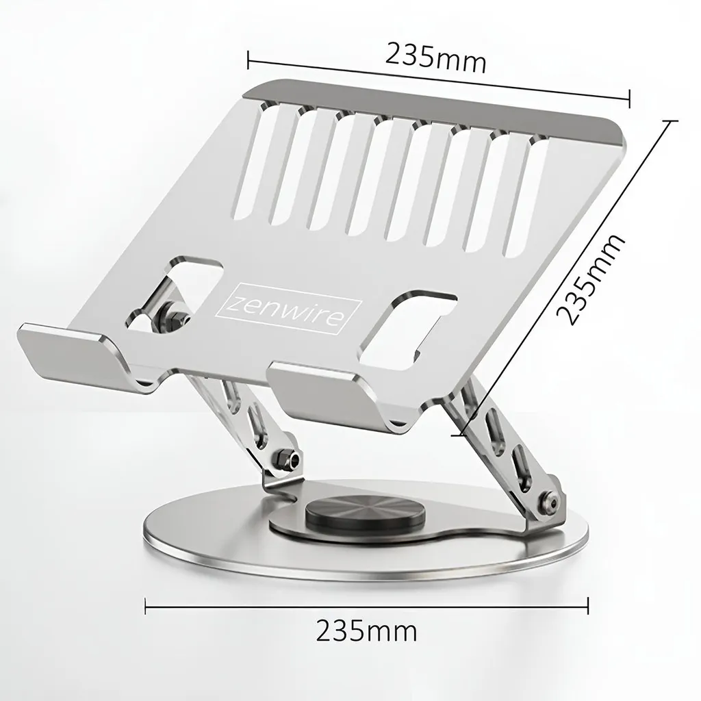 Support Ordinateur Portable contre les Douleurs de Dos - Acier Gris