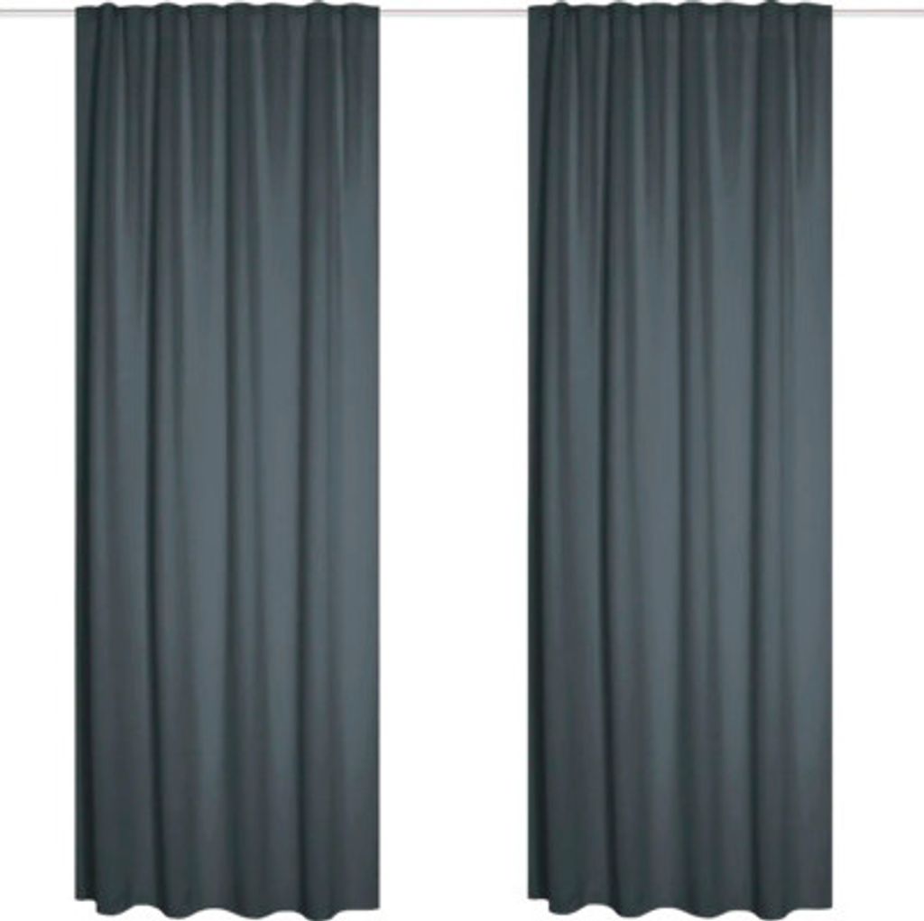 VerdunkelungsVorhang mit Universalband Black anthrazit 2-er et 135x245 cm