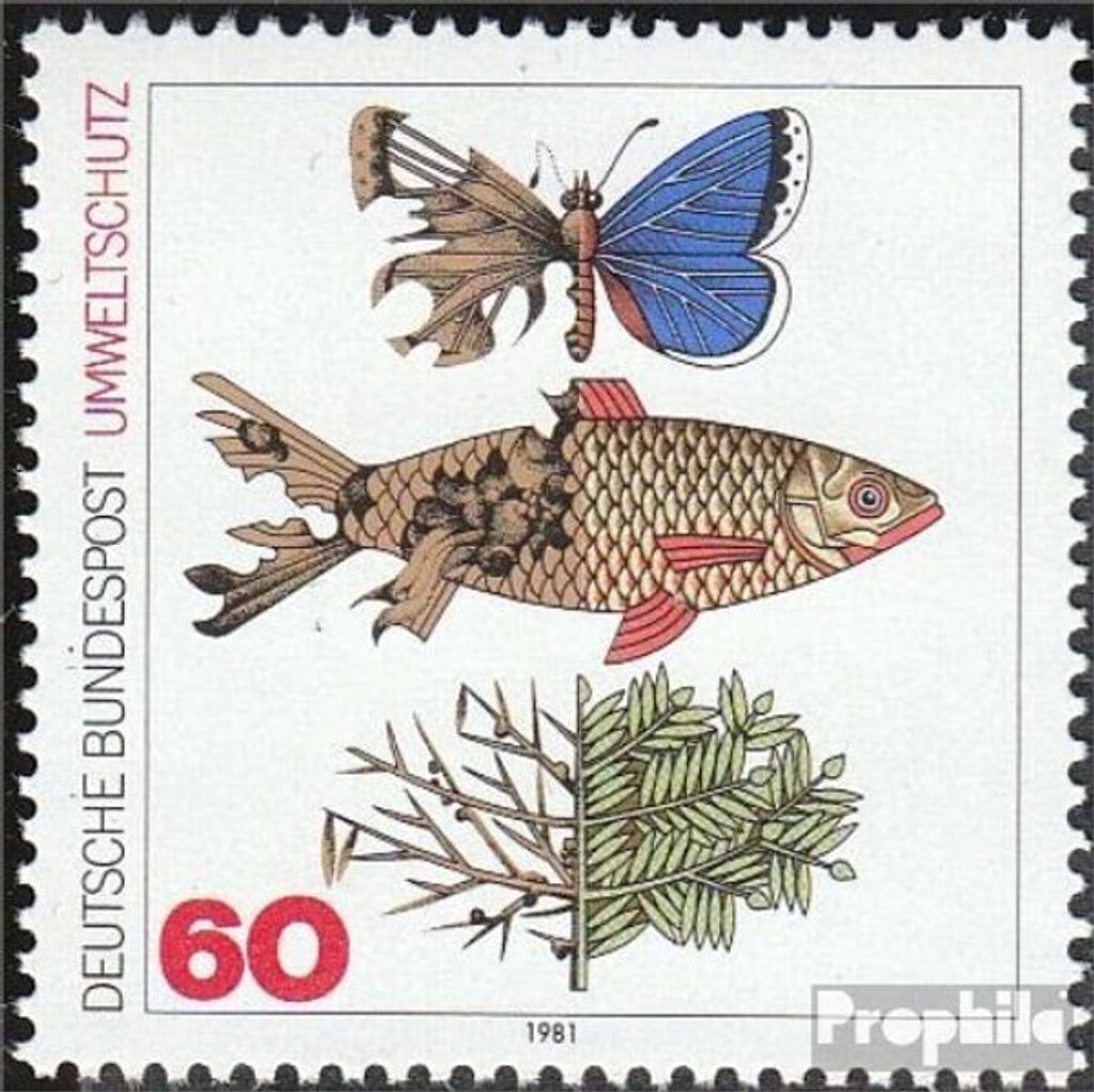 Briefmarken BRD (BR.Deutschland) 1981 Mi 1087 (kompl.Ausgabe) postfrisch Umweltschutz
