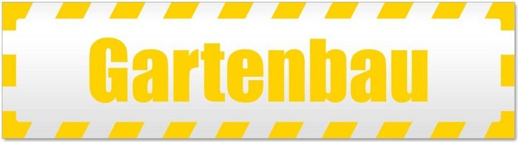 Kiwistar - Autoaufkleber - Gelb - 20 x 5,3 cm - Gartenbau gestreift - Hinweis Aufkleber Sticker für Auto, Kfz, Fahrrad, PKW, LKW