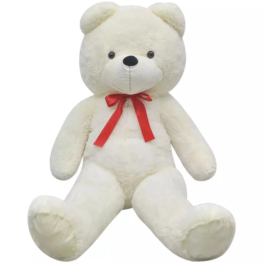 vidaXL Ours en Peluche XXL Blanc 85 cm - Grand Doudou Moelleux et Doux