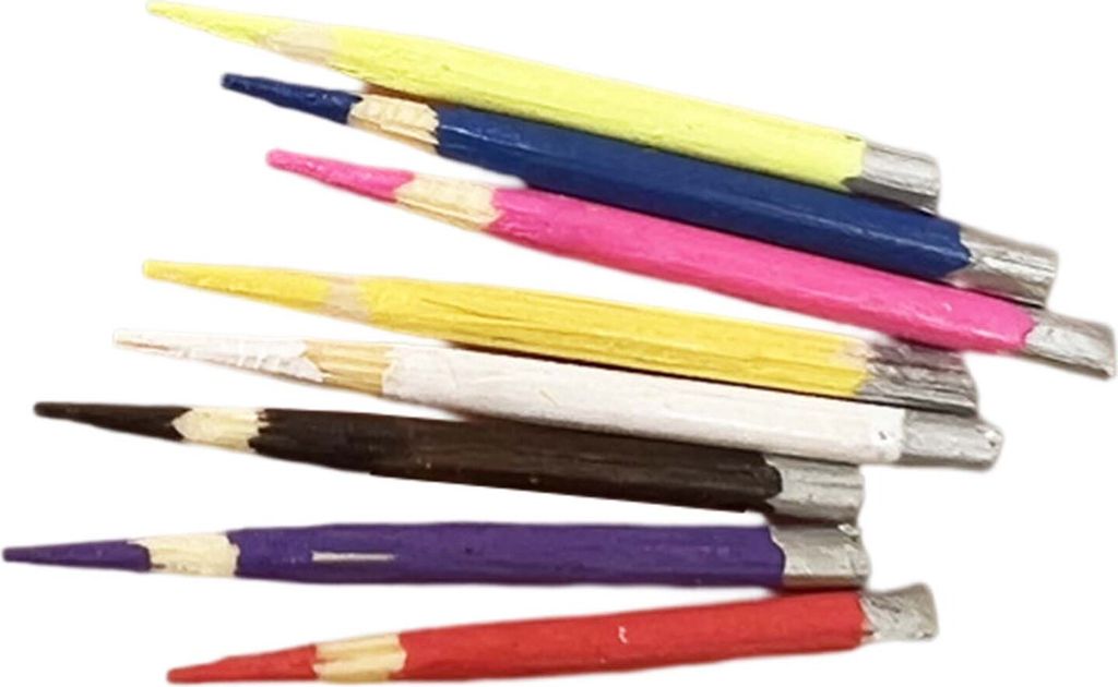 8pcs Dollhouse Bleistift hohe Reduktion Fadeless Anti-Crack-Sammlerschaft realistischer unpraktierbar-Mehrfarbig