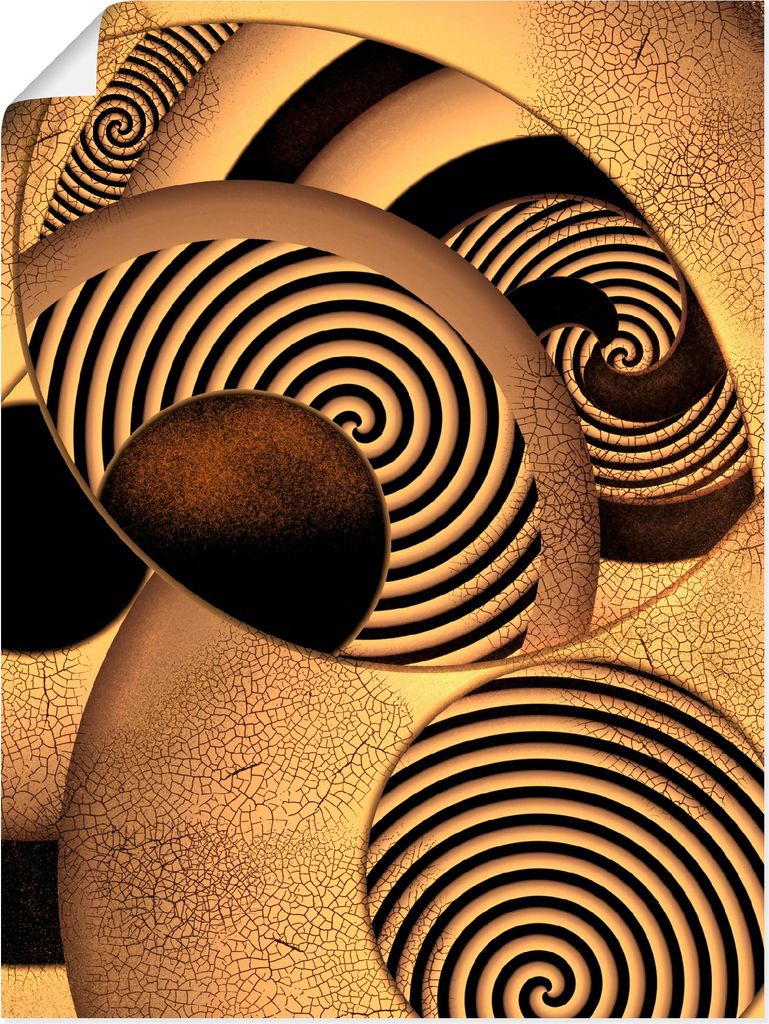 ARTland Poster Kaffeebraun und Karamell Größe: 30x40 cm