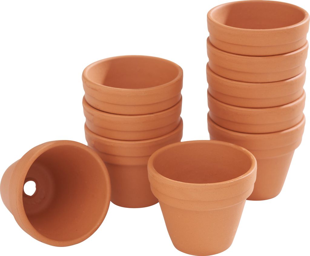 Terrakotta-Töpfe Innen-Ø 3 cm, 10 Stück Produktbild 