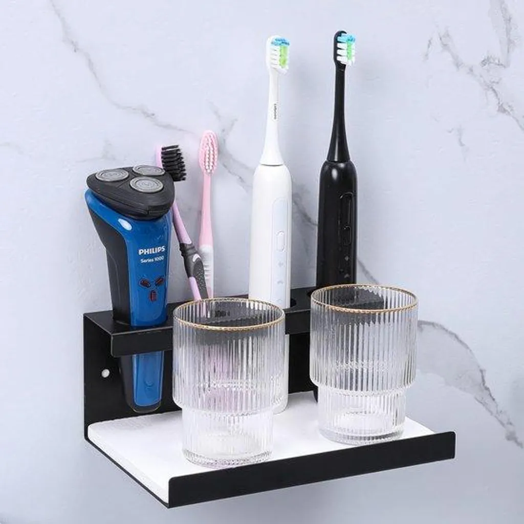 Porte-brosse à dents électrique en silicone antibactérien à fixation murale