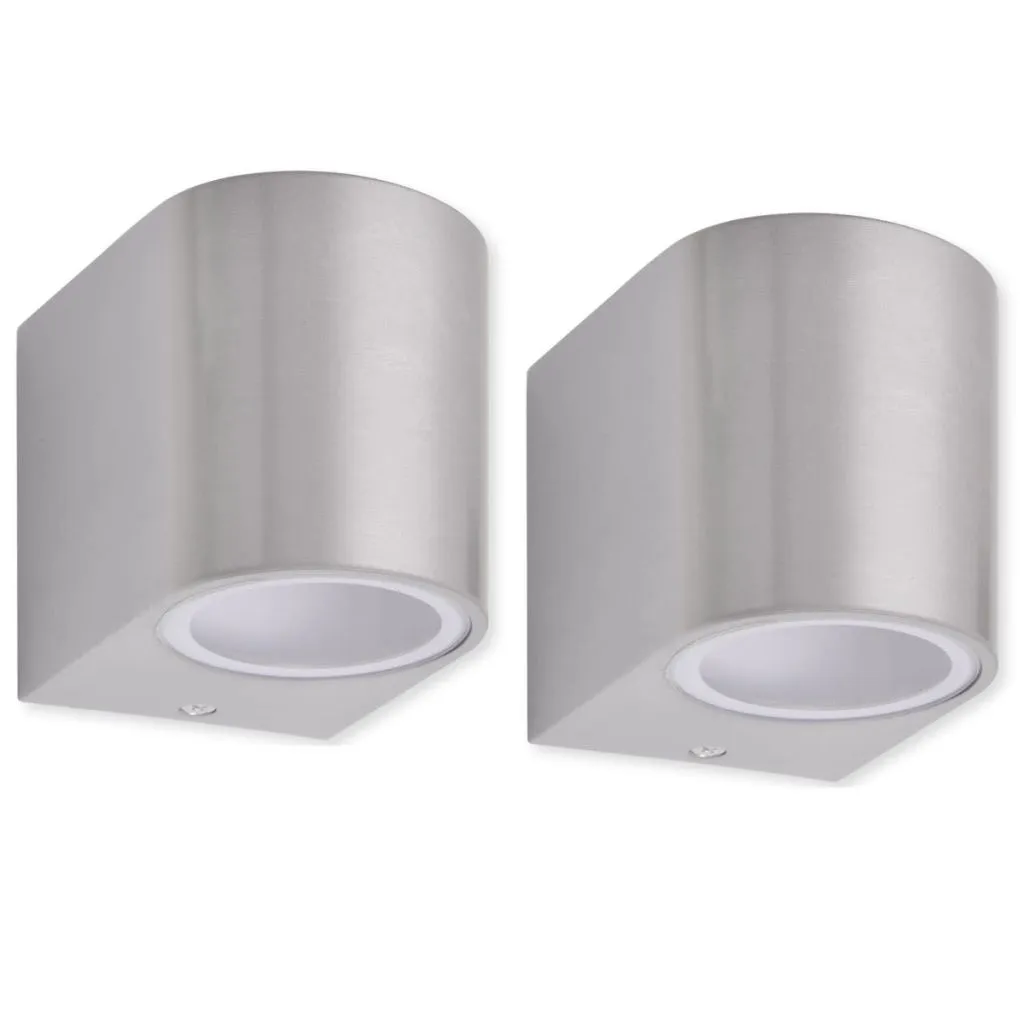 Lampe murale extérieure vidaXL en acier inoxydable - Éclairage 2 pcs