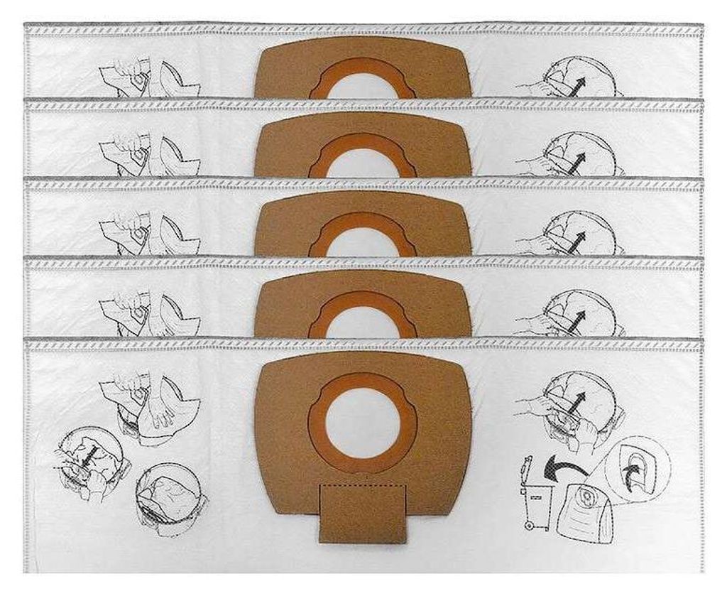 Lot de 5 sacs en tissu pour aspirateurs MAKITA P-72899 Image du produit 