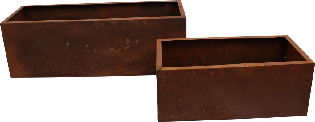Pflanzer Rost 2er Set Blumenkasten Pflanzkorb Pflanzschale Blumentopf