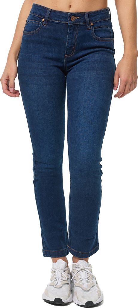 Tazzio Damen Straight Leg Jeans F110 (Blau, 42)