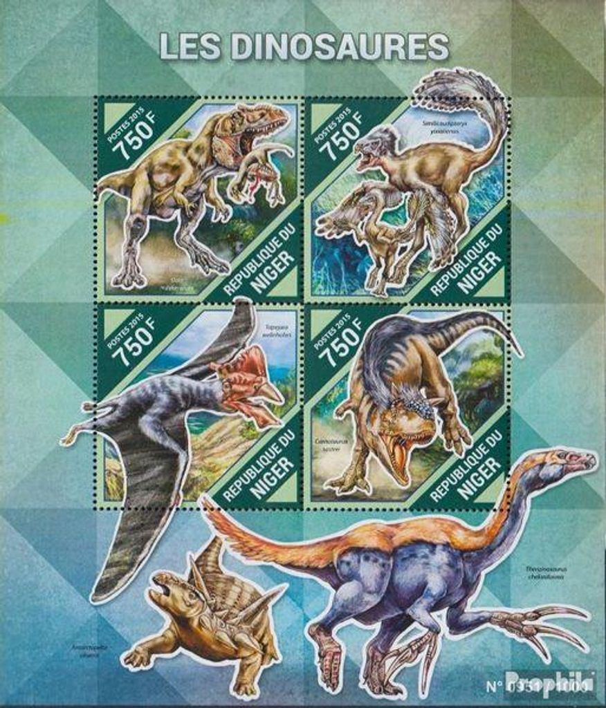 Briefmarken Niger 2015 Mi 3877-3880 Kleinbogen (kompl. Produktbild 