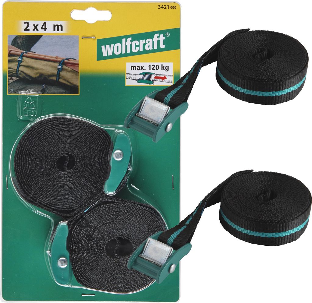 Wolfcraft 3421000 Sangle de serrage (L x l) 4 m x 20 mm Image du produit 