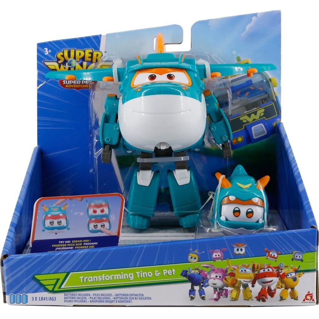 Super Wings Transformujúce Lietadlo Tino s maznáčikom Obrázok produktu 